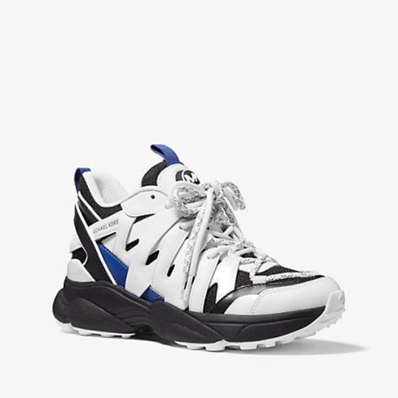 MICHAEL KORS Hero Leather and Mesh Trainer Sneaker - Picture 1 of 3